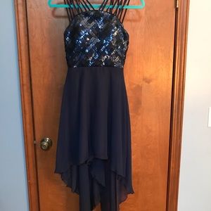 Love Reign Navy High Low Homecoming Dress, Size 1